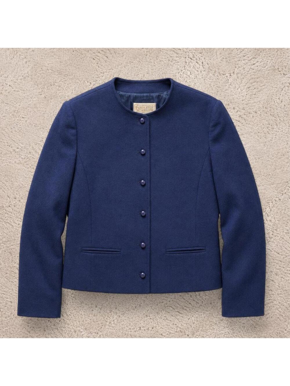 Beautiful vintage Pendleton Navy blue virgin wool jacket